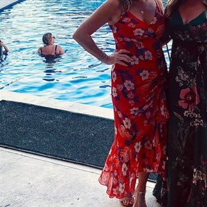 Astr the Label Dress, high-low floral event dress wedding guest